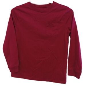 Kids Long Sleeve Crewneck Shirt - Red